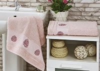 Комплект махровых полотенец в подарочной упаковке розовый 50x90-70х140  2125/CHAR004