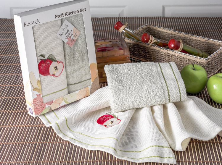Комплект кухонных полотенец PINAR REPON FRUIT 50x60 2 шт 1569/CHAR004