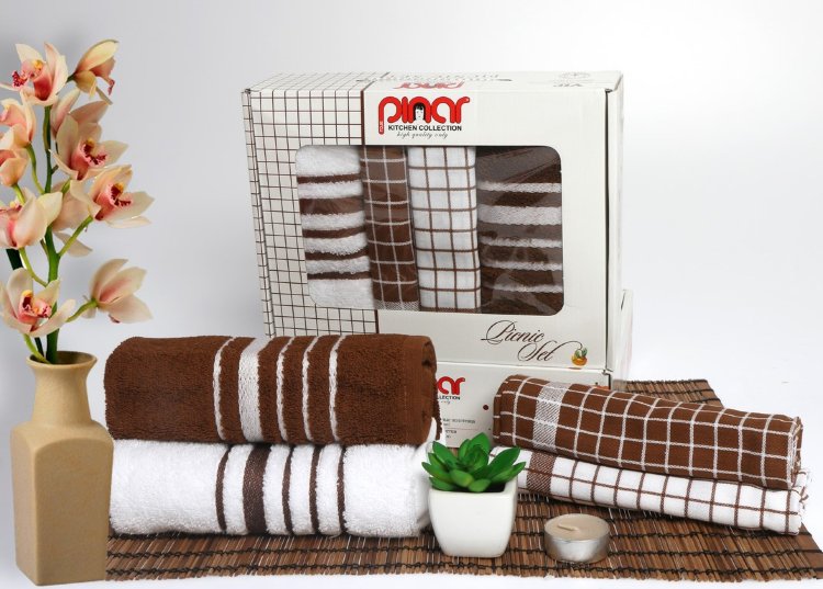Комплект кухонных полотенец PINAR Пикник 40х60 4 шт 2142/CHAR002