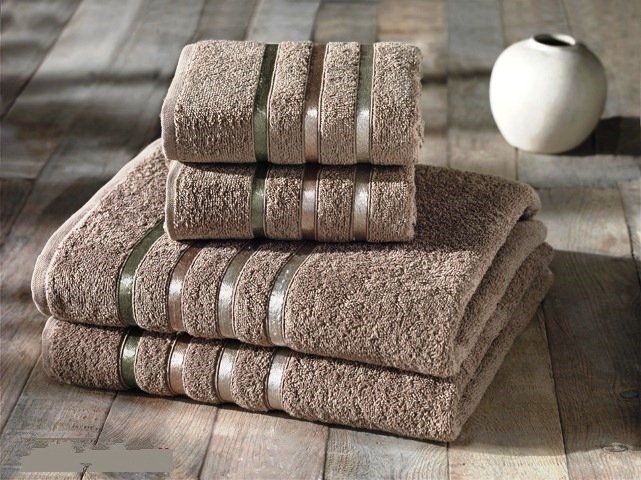 Комплект махровых полотенец кофейный 50х80*2-70х140*2 953/CHAR001