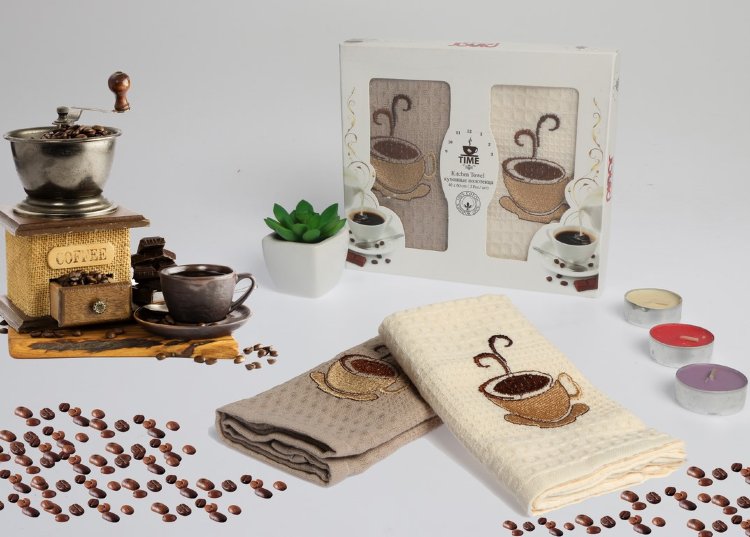 Комплект кухонных полотенец PINAR TIME COFEFE 40x60 2 шт 2126