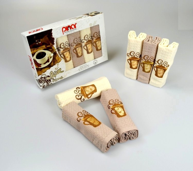 Комплект кухонных полотенец PINAR ASIL COFFE 40x60 6 шт 547/CHAR002