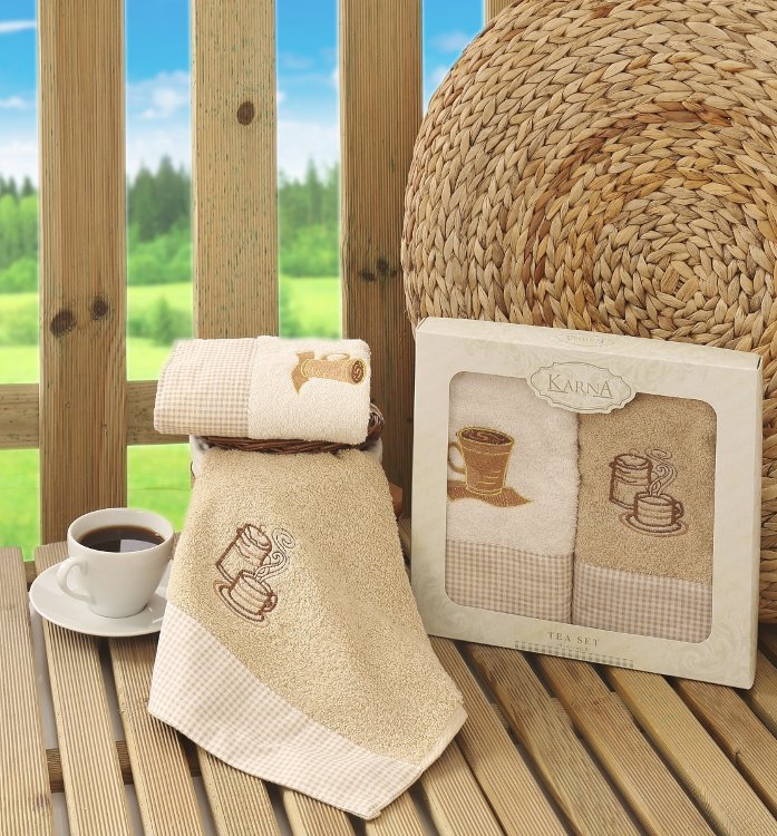 Комплект кухонных полотенец KARNA  TEA SET 40x60 2 шт 2084/CHAR004